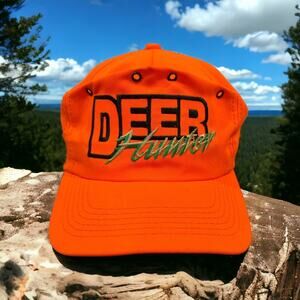 Vintage Deer Hunter Snapback Hat Adjustable Trucker 80s Outdoors By P Cap